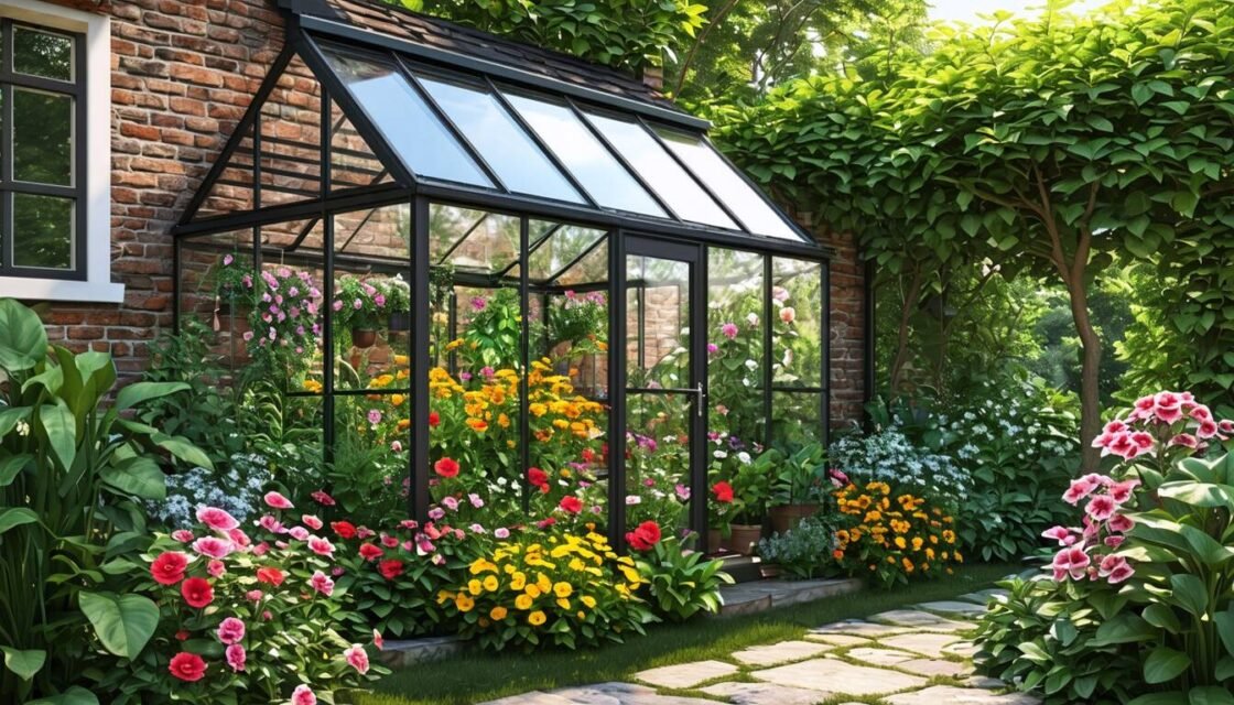 Smarta lösningar: Litet växthus mot vägg