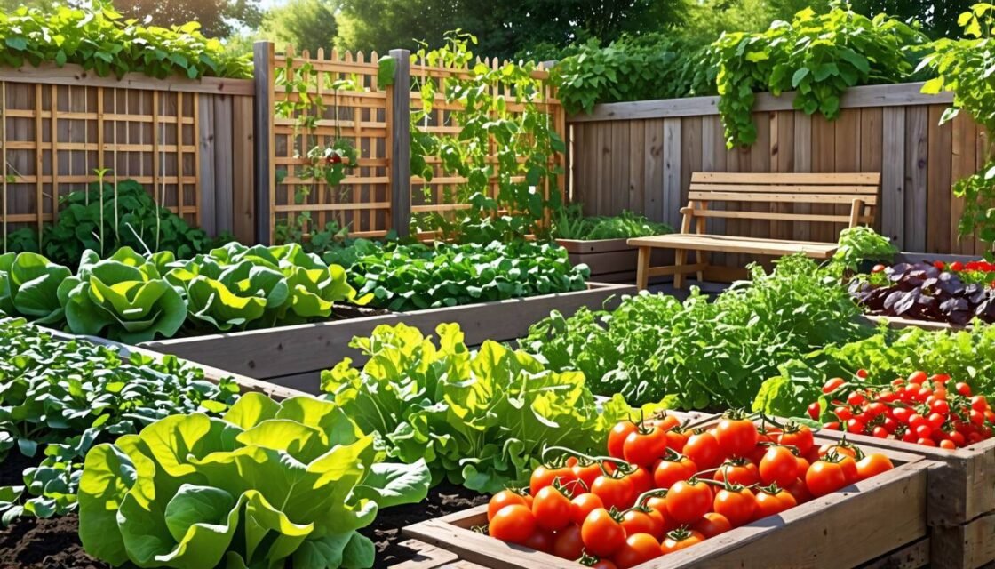 Designa en praktisk och vacker köksträdgård