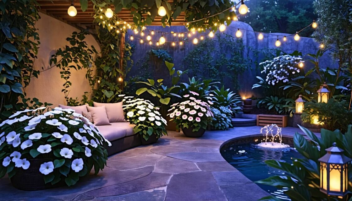 Skapa en magisk nattträdgård: Ljus & skuggor