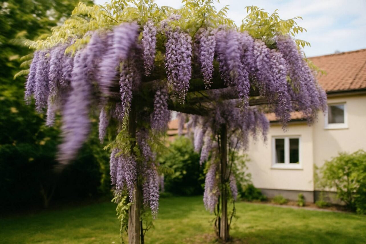 Lär dig allt om blåregn pergola - från material och konstruktion till plantering, skötsel och underhåll. Skapa en vacker blomstrande oas i din trädgård.